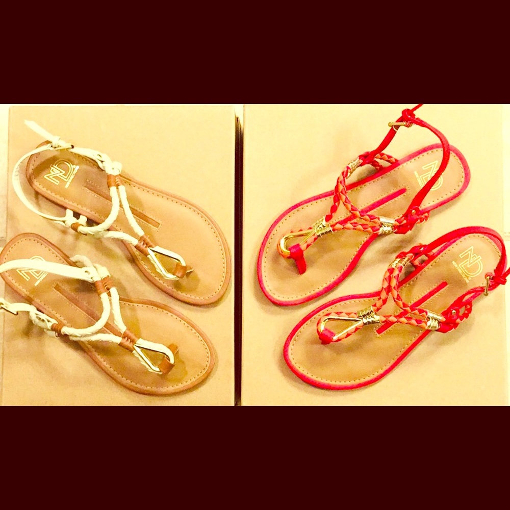 2 FOR PRICE OF 1! Two pair of strappy sandals 7M